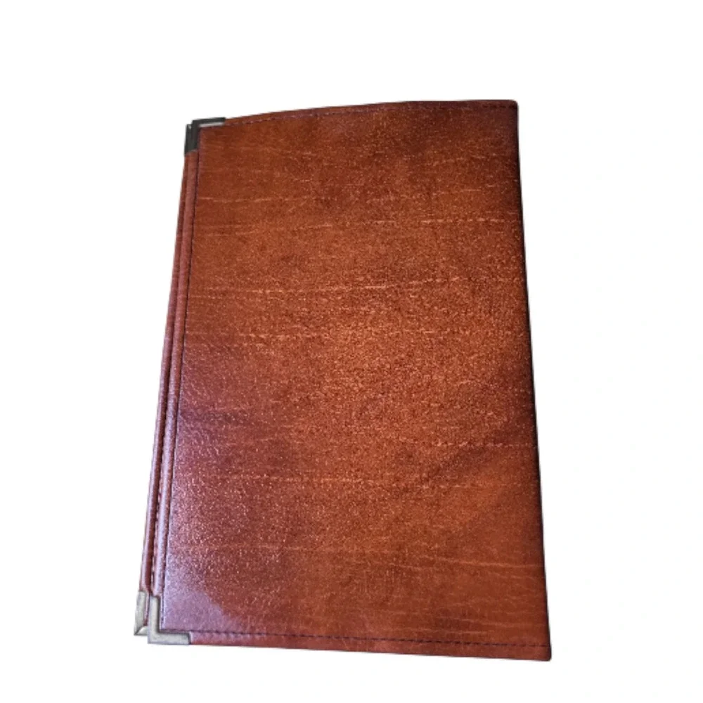 Vtg Vernon McMillan RoyalFolio Folder Portfolio Brown Leather w Clipboard Inside